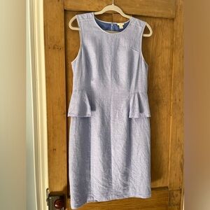 Jcrew Linen Peplum Dress Size 12